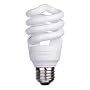 Earthmate EP1557AE 15-Watt Super Mini-Spiral CFL Full Spectrum Bulb, 6 Pack