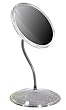 Gooseneck Vanity 7X Mirror with Clear Acrylic Frame