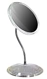 Gooseneck Vanity 7X Mirror with Clear Acrylic Frame