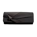 Edle Satin Clutch Tasche Abendtasche, Schwarz