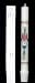 Baptismal Candle - With Shell and Dove - 9" X 3/4"