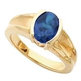 14K White or Yellow Gold Iolite Ring -- OTHER GEMS AVAILABLE