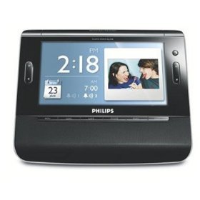 Philips AJL308 Clock Radio with 7-Inch TFT LCD Color Display and USB/SD Card Slot