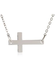 Horizontal Cross Pendant Necklace, 20"