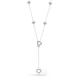 Bling Jewelry Sterling Silver Heart Link Lariat Necklace