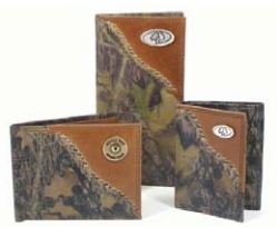 Mossy Oak Camo Wallet with Leather Corner - Collegiate Series