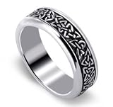 Sterling Silver Engraved Celtic Band 6 MM Ring