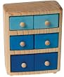 Handmade Doll House Drawers, Blue