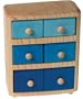 Handmade Doll House Drawers, Blue