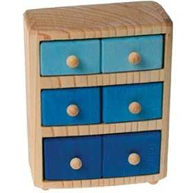 Handmade Doll House Drawers, Blue by Spiel und Holz