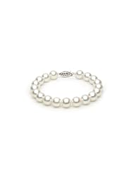 14KT White Gold Beautiful 8.5-9.0mmmm Round White Akoya Pearls make up this Stunning Bracelet.