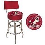 NHL Phoenix Coyotes Padded Bar Stool with Back