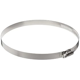 Precision Brand B6HS All Stainless Worm Gear Hose Clamp, 3/8" - 7/8" (Pack of 10)