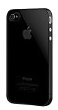 SwitchEasy Nude Hartplastik Tasche f�r Apple iPhone 4S 4 - schwarz Ultra Black (schlie�t 2 klare Display-Schutzfolien)