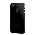 SwitchEasy Nude Hartplastik Tasche f�r Apple iPhone 4S 4 - schwarz Ultra Black (schlie�t 2 klare Display-Schutzfolien)