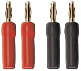 Acoustic Research AP307 Speaker Banana Ends, set screw type, 2 pr./pkg Red/Black