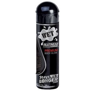 Wet Platinum Premium Silicone Based Personal Lubricant - 3.1 Oz (Pack of 2)