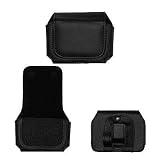 31xcRrQ2aLL. SL160  Executive Black Horizontal Leather Side Case Pouch with Belt Clip and Belt Loops for UTStarcom TXT8010 BLITZ 8010 / LG LOTUS LX600, LX 600 / Motorola Hint QA30, QA1 Karma / Samsung M560 Reclaim