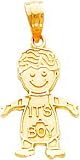 10K Gold Its a Boy Little Boy Charm