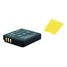 Digital Replacement Battery for Specific Digital Camera and Camcorder Models / Compatible with FUJIFILM NP-70, LEICA BP-DC4, BP-DC4-E, BP-DC4-J, BP-DC4-U, PANASONIC CGA-S005, CGA-S005A, CGA-S005A/1B, CGA-S005E, CGA-S005E/1B, DMW-BCC12, RICOH BJ-6, DB-60, DB-65 - Includes Leatherette Camera / Lens Ac