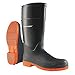 16"H Menx27;s Boots, Plain Toe Type, PVC Upper Material, Gray, Size 14