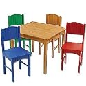 KidKraft Nantucket Table & 4 Primary Chairs