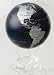 Mova Silver and Black Metallic 4.5-inch Rotating Globe