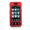 Sprint Samsung Instinct Sph-m800 Red Hard Plastic Snap-on Protective Rubberized Faceplate Carrying Case Cover with Removable Belt Clip