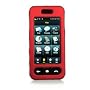 Sprint Samsung Instinct Sph-m800 Red Hard Plastic Snap-on Protective Rubberized Faceplate Carrying Case Cover with Removable Belt Clip