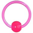 16 Gauge Pink Acrylic Ball Captive Ring