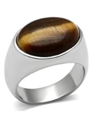 Jewelry: Tiger Eye Stainless Steel Mens Ring - Mai Jewelry Shop & Hair Accessories