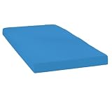 Kinzler 100/200 cm blau Mikrofaser Fleece Spannbetttuch uni