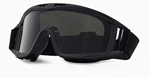 Metoke Tactical glasses CS Goggles Glasses Eye Protection Mask with 3 Lenses (Black)