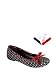 Polka Dot Ribbon Trim Black Flat Shoe - 9