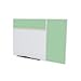 Ghent SPC412B-V-189 4 ft. x 12 ft. Style B Combination Unit - Porcelain Magnetic Whiteboard and Vinyl Fabric Tackboard - Mint