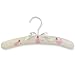 Hangerworld 3 White 11.8inch Kids Cotton Padded Cushioned Top Baby Toddler Garment Coat Hangers with Fairy Embroidered Detail