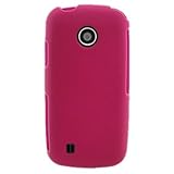 Hard Snap on Plastic PINK RUBBERIZED Sleeve Faceplate Cover Case for LG VN2 ....