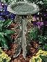 Butterfly Birdbath & Pedestal- Copper Verdigris
