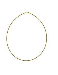 18K Yellow Gold Twisted Wire 1.6mm Necklace 18 Inch