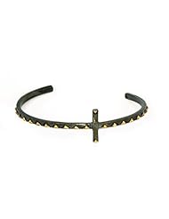 House of Harlow 1960 Faceted Metal Cross Cuff Bracelet