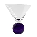 Purple Ball Martini Glass Set of 6