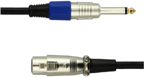 [Wv-xlrf63-3] Hq Gold Plated 1/4" 6.35mm Male to XLR 3 Female Microphone Cable 9.8feet (3m)