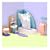 Le Toy Van Dolls House Wooden Accessory set - Peppermint Bathroom