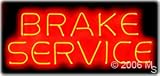 Neon Sign - Brake Service - Large 13 x 32