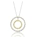 .19 carat Double Circle of Love Fancy 14K Two Tone title=