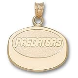 10kt Yellow Gold Nashville predators Puck