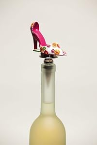 High Heel Winestopper - Floral Splash