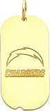 14K Gold NFL San Diego Chargers Logo Dog Tag Charm