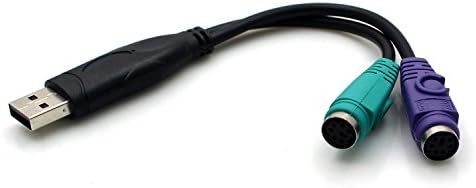 VONOTO USB to PS/2 PS2 Adapter Cable ADA-USB-PS2 cable SY-USB-PS2 Premium USB to Dual PS/2 Y Adapter for Windows/Mac/Linux Keyboard,Mouse & Bar Code Scanner