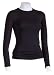 Apparel : Majestic Lasercut Elasthane Long Sleeve Crew Neck Tee